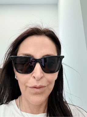 Givenchy 7160 cat eye Women's Black Sunglasses with Dark Lenses